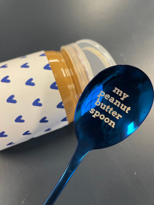 Blue "My Peanut Butter Spoon" Spoon