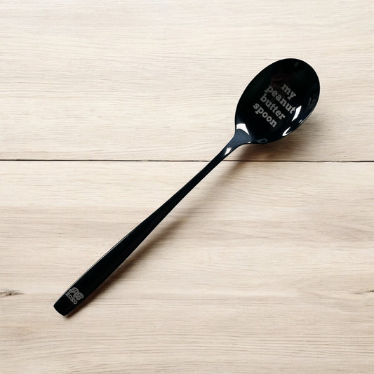 Black "My Peanut Butter Spoon" Spoon