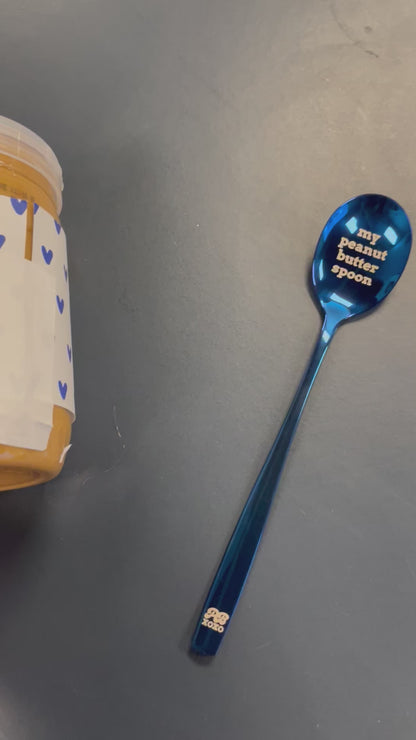 Blue "My Peanut Butter Spoon" Spoon